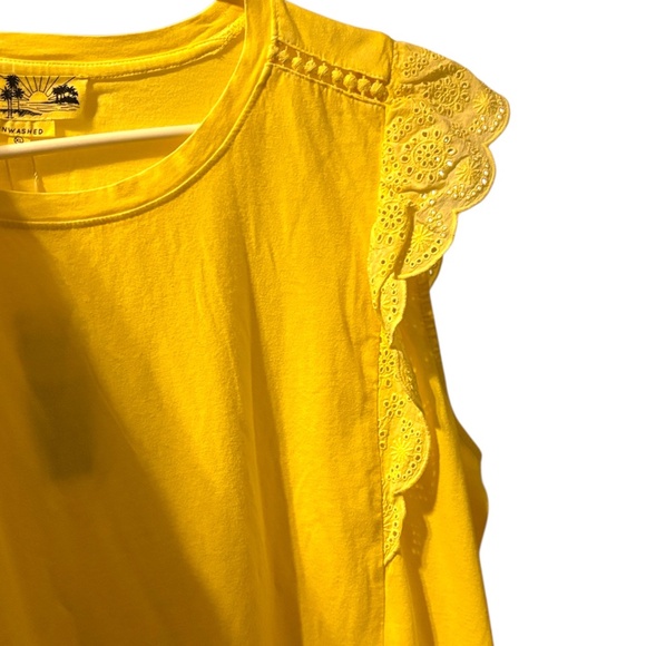 NWT-C&C California Yellow Ruffle Tank Top - Picture 10 of 15